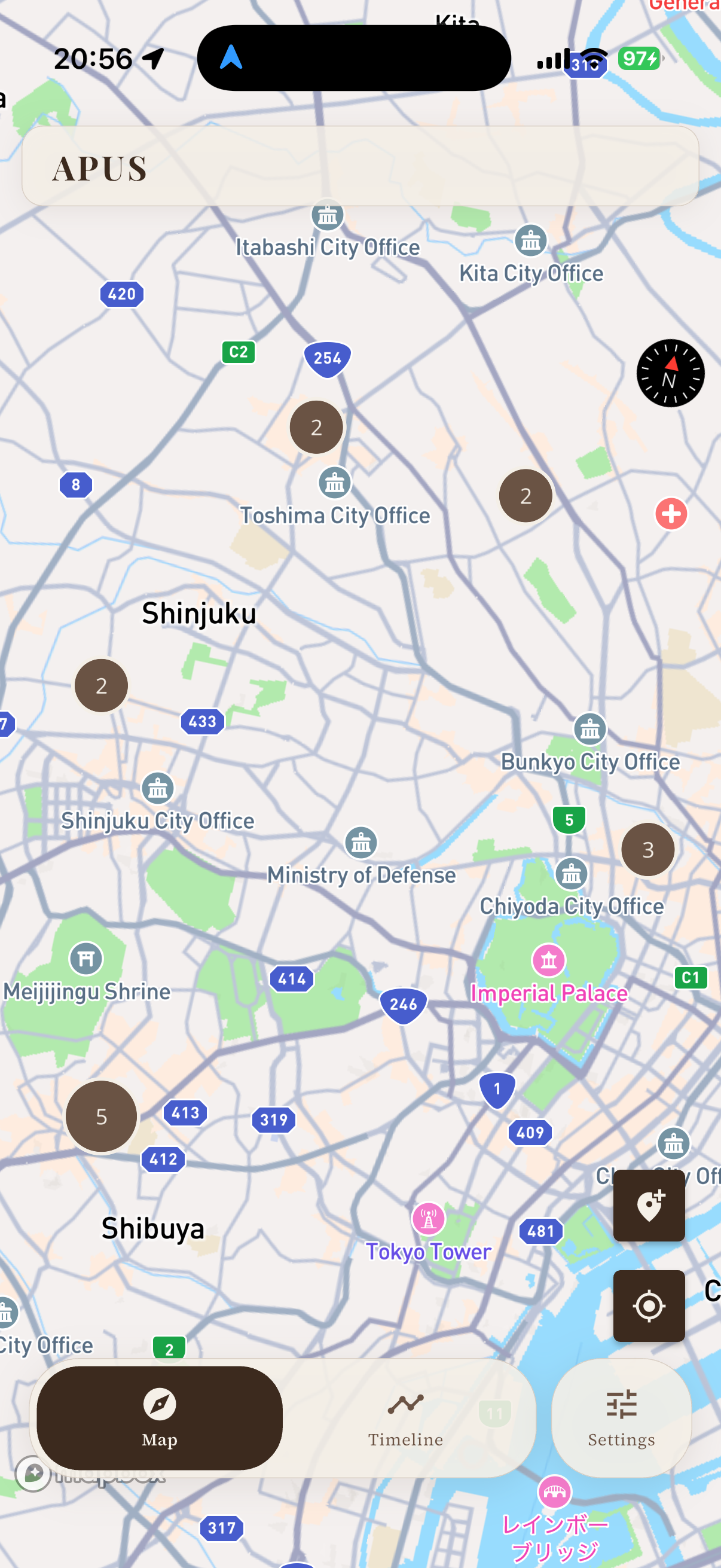 訪問場所マップ